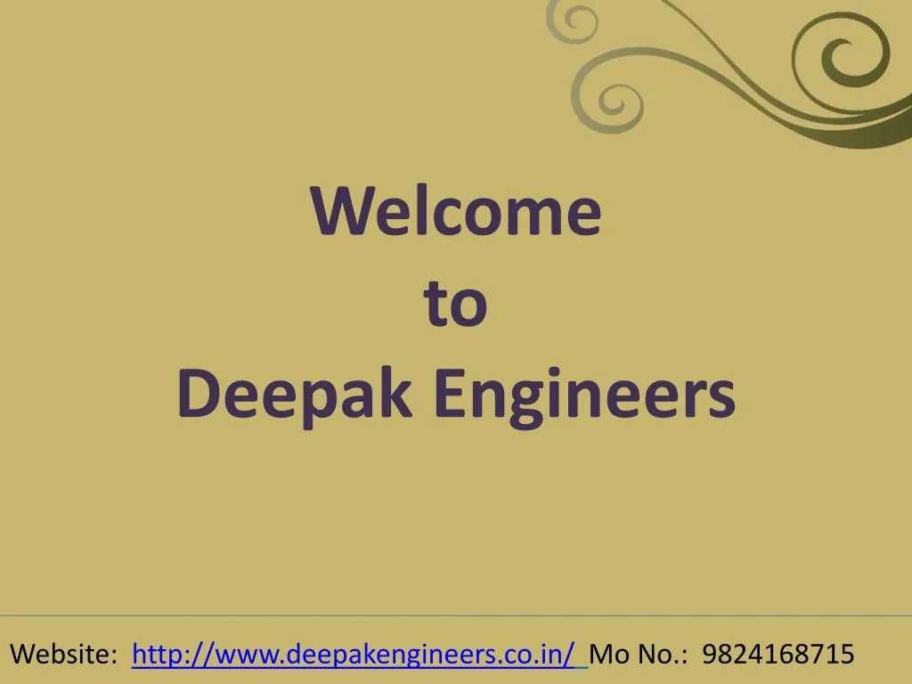 welcome to deepak engineers