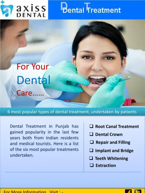 6 Most Popular Types of Dental Treatment in Punjab