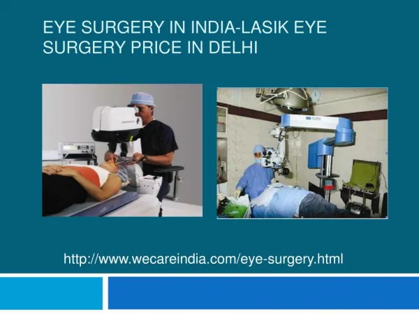 Eye Surgery in India-Lasik Eye Surgery Price in Delhi