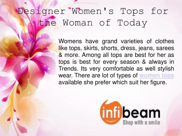 Designer Women's Tops for the Woman of Today