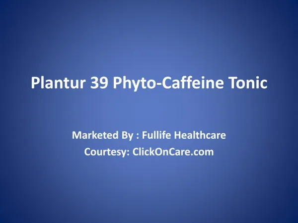 Buy Plantur 39 Online in India