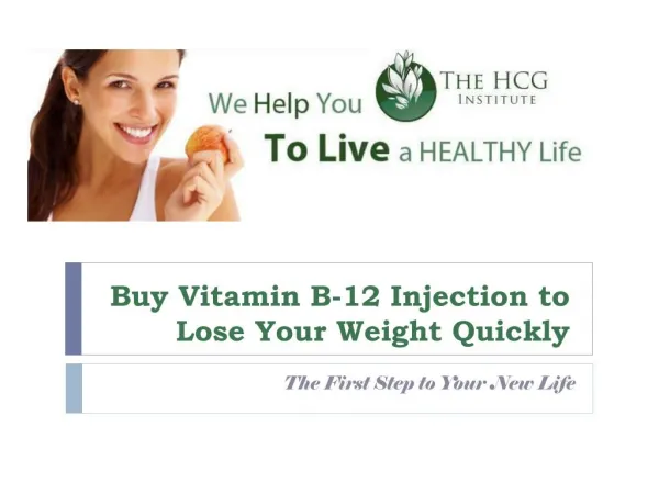 Buy Vitamin B-12 Injection to Lose Your Weight Quickly
