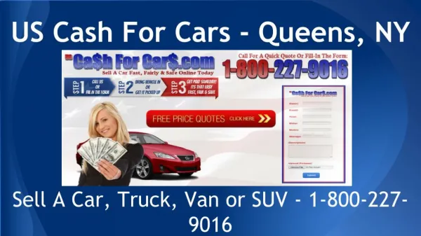US Cash For Cars, Sell A Car - Queens, NY 800-227-9016