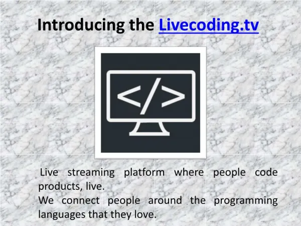 Live Coding Streaming Schedule