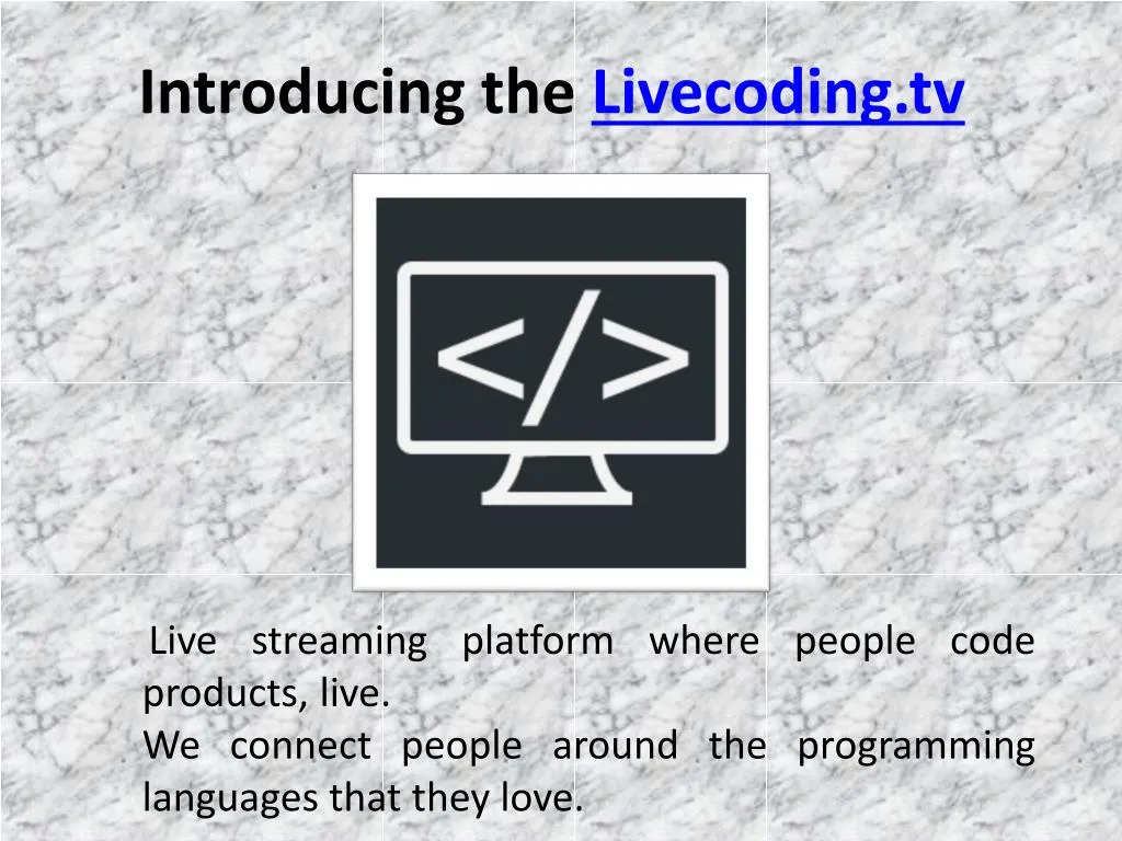 introducing the livecoding tv