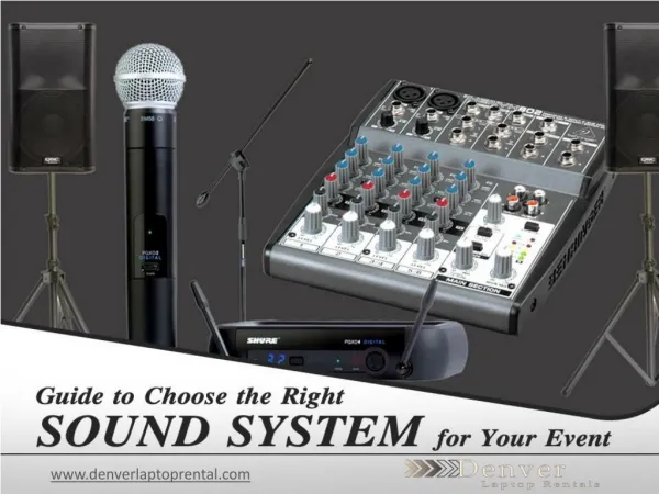 Sound System Rental Denver - Guide to Choose!