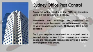 Sydney Commercial Pest Control