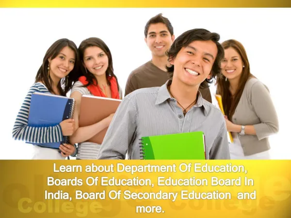 Learn About Department of Education, Boards of Education, Ed