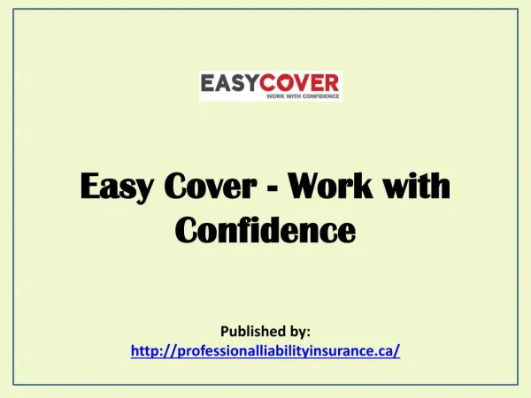 Easy Cover - Work With Confidence