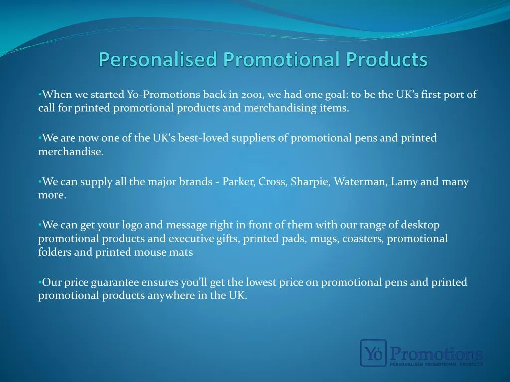 personalised promotional products