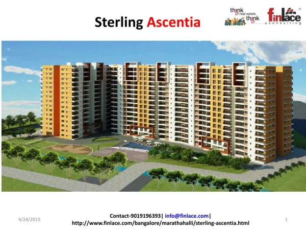 Sterling Ascentia Marathahalli, Bangalore, offering 2 & 3 BH