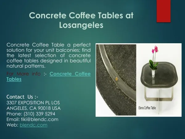 Concrete Coffee Tables at Losangeles