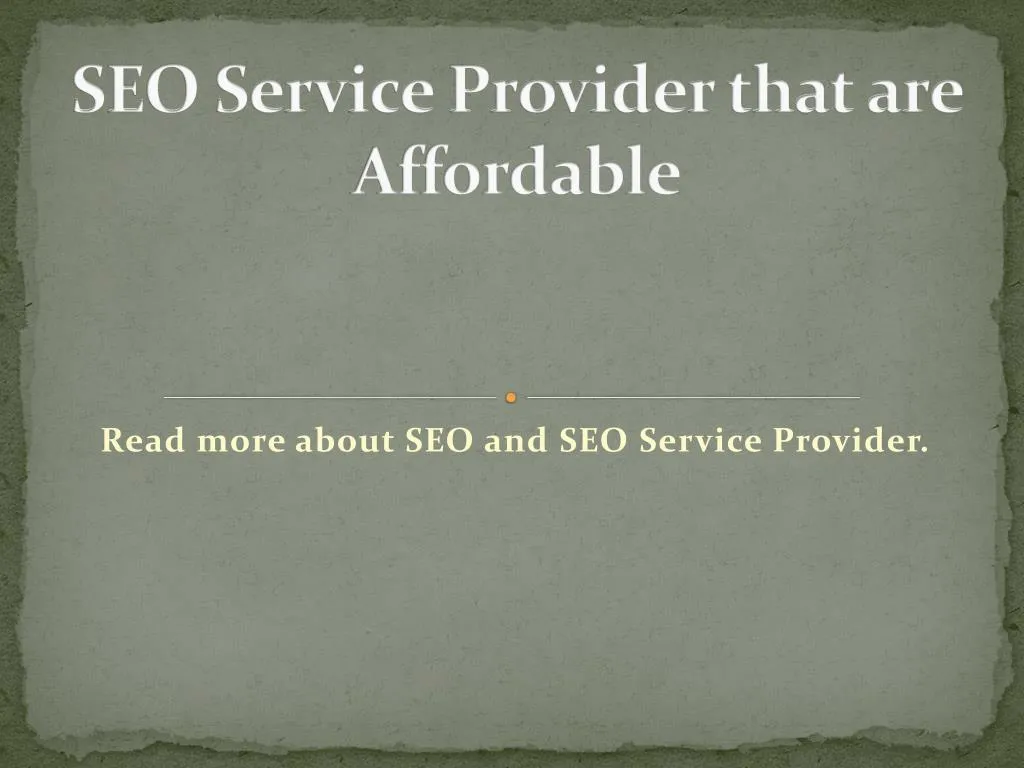 seo service provider that are affordable
