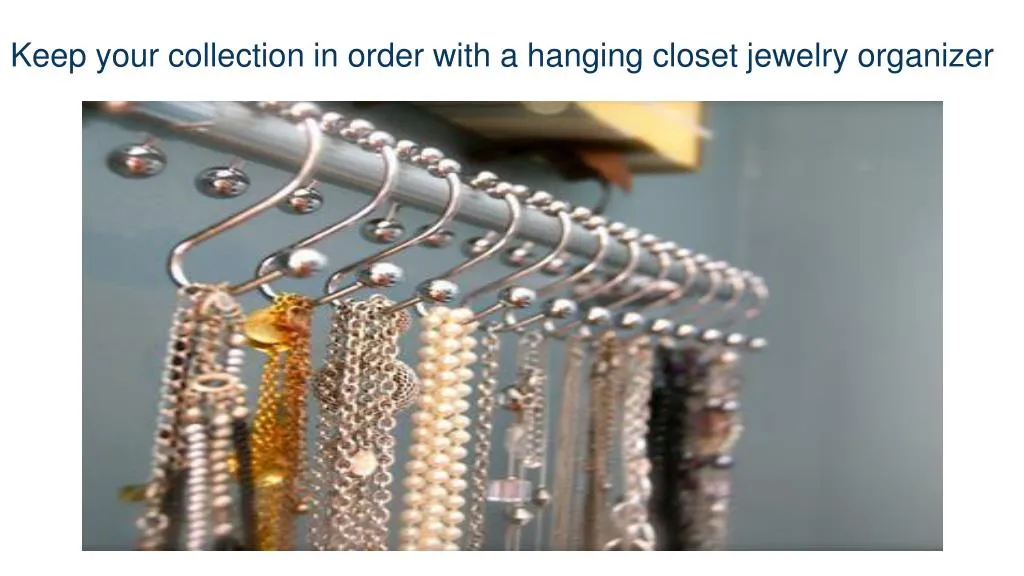 keep your collection in order with a hanging closet jewelry organizer