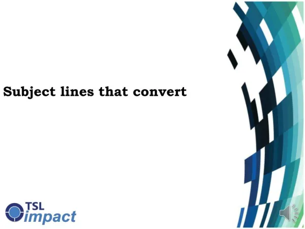 Subject lines that convert