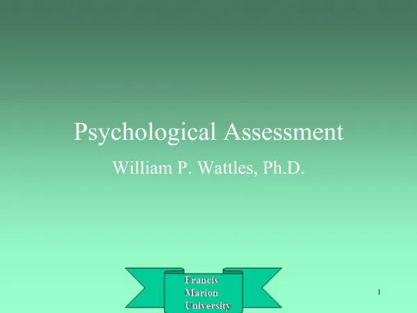 PPT - Psychological Assessment PowerPoint Presentation, Free Download ...