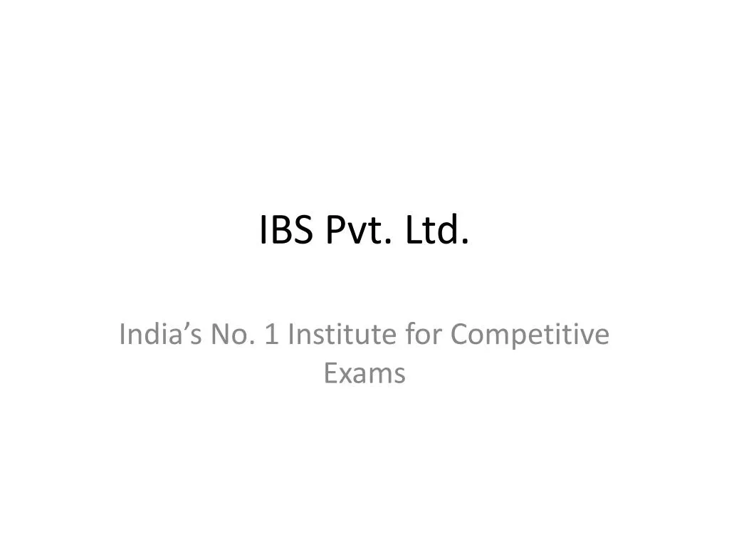 ibs pvt ltd