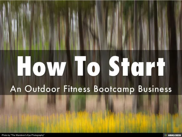 How To Start A Fitness Bootcamp Business