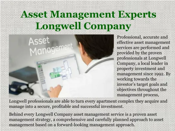 Asset Management Experts_ Longwell Company
