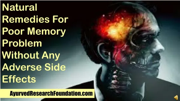 Natural Remedies For Poor Memory Problem Without Any Adverse