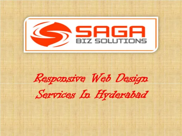 Responsive Webdesign Service in Hyderabad Saga Biz Solutions
