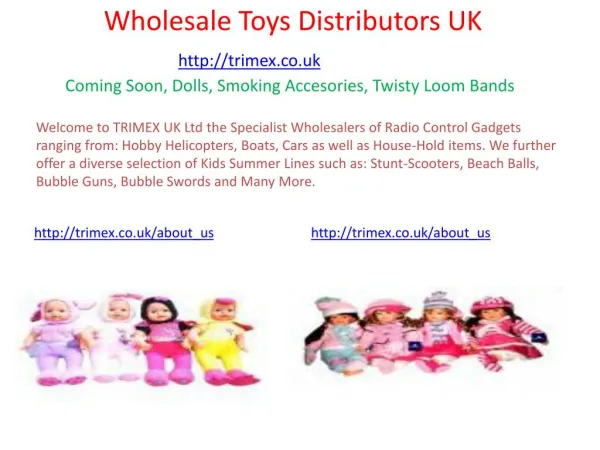 Toy wholesale distributors uk