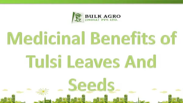 Medicinal Benefits of Tulsi Leaves And Seeds