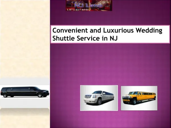 Convenient and Luxurious Wedding Shuttle Service in NJ