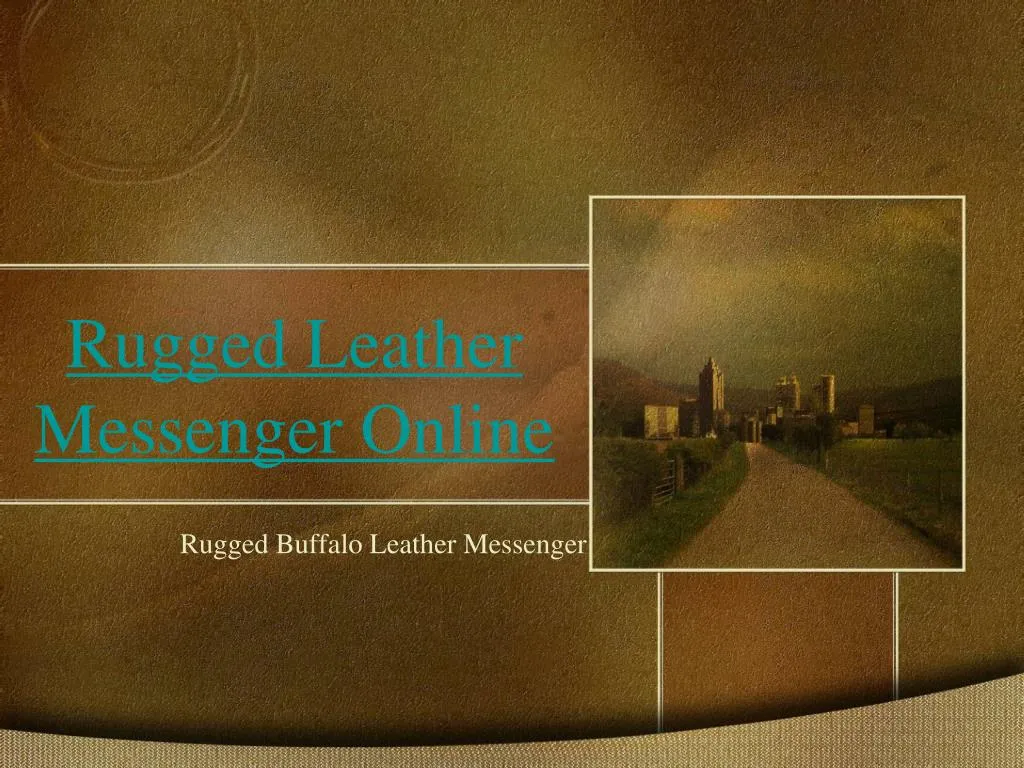 rugged leather messenger online
