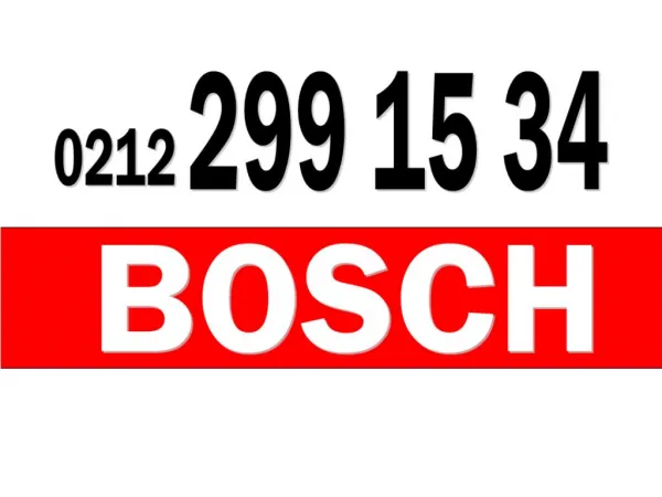 BMRT) Zekeriyaköy Bosch Servisi ( 299 15 34 )