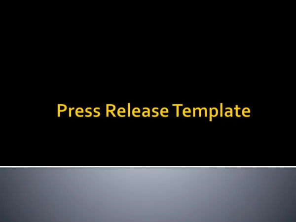 press release template