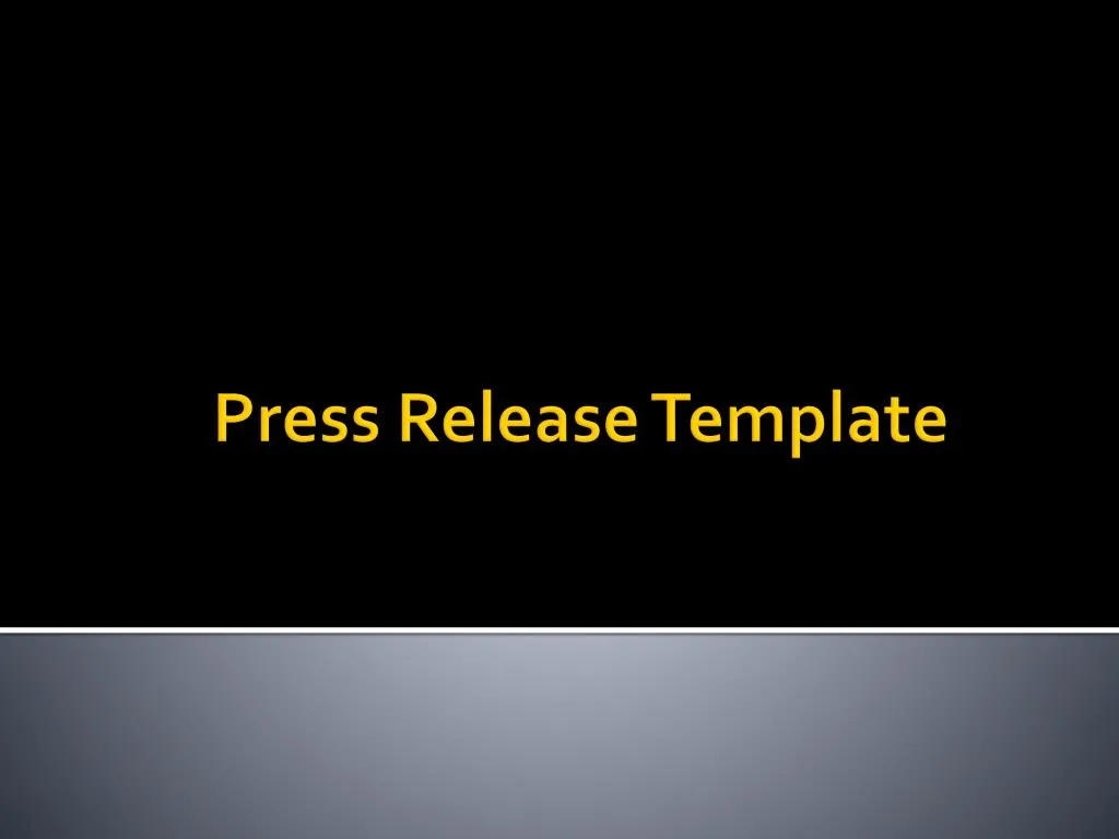 press release template