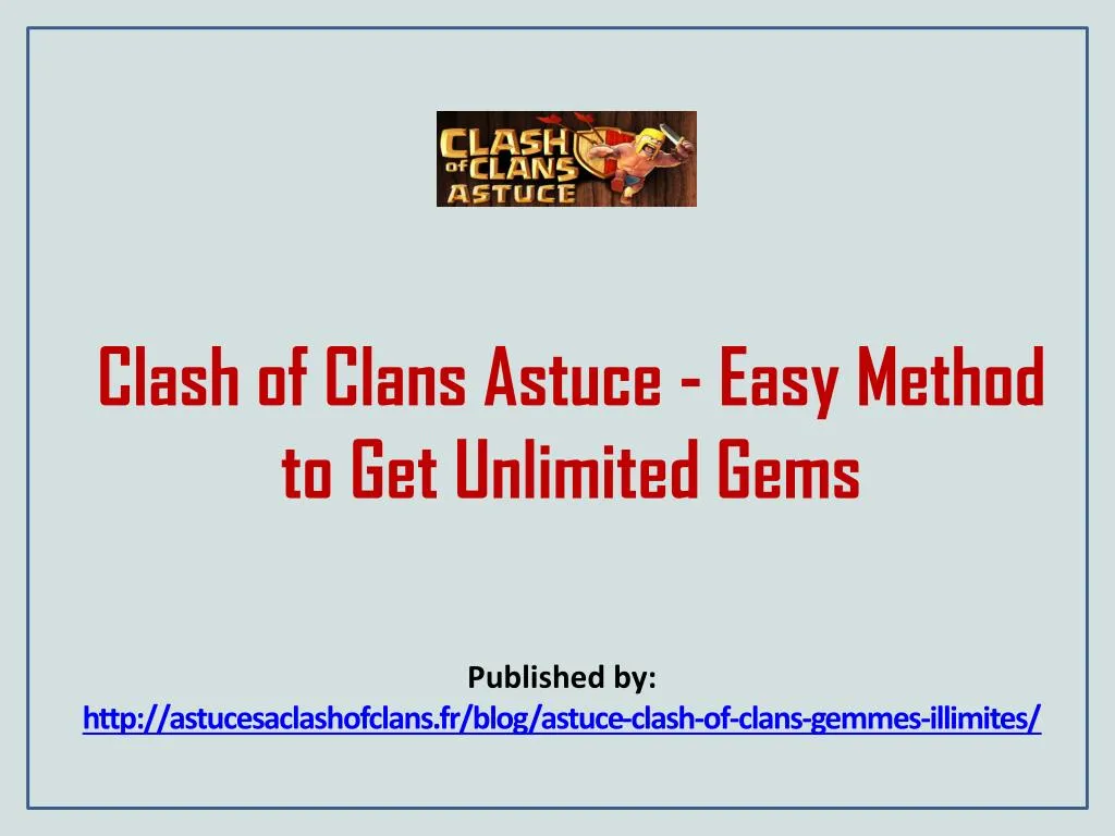 clash of clans astuce easy method to get unlimited gems