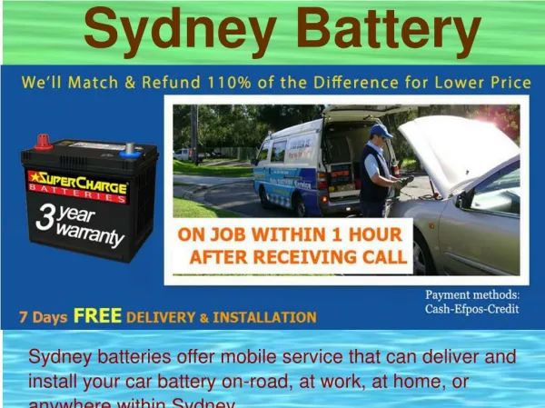 SYDNEY BATTERIES