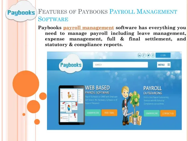 Payroll Management Software at Paybooks