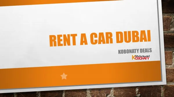 Best Deals for Reant a Car Dubai