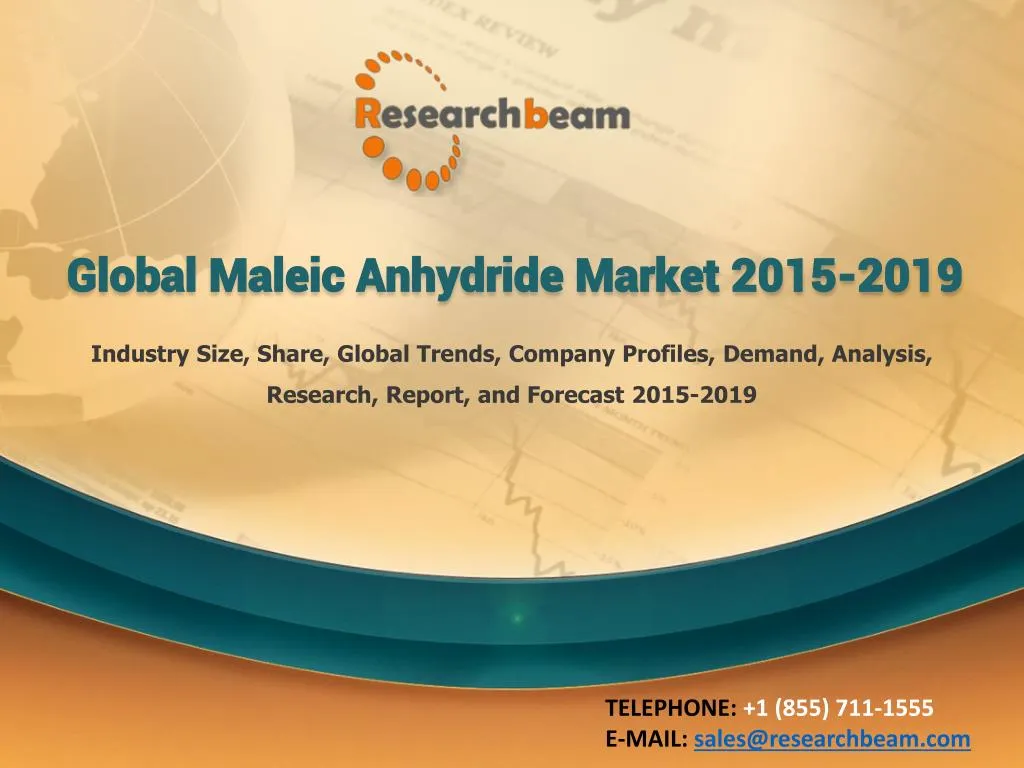global maleic anhydride market 2015 2019