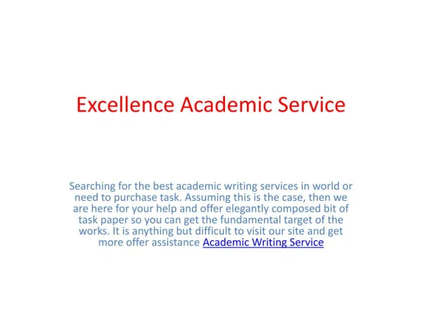 Excellence Academic Service