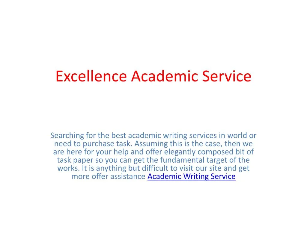 excellence academic service