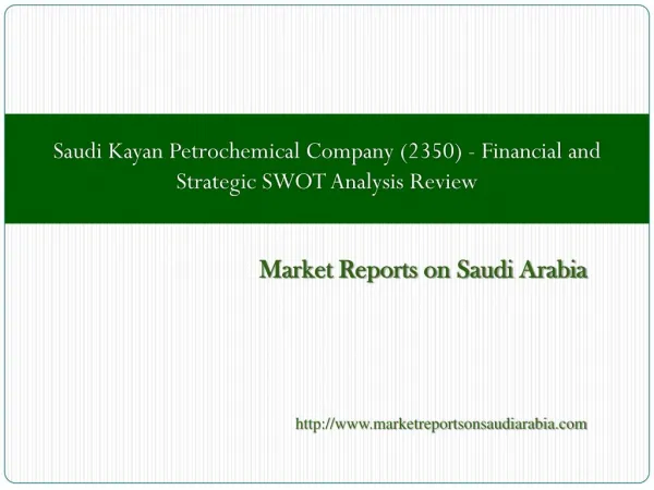 Saudi Kayan Petrochemical Company (2350)