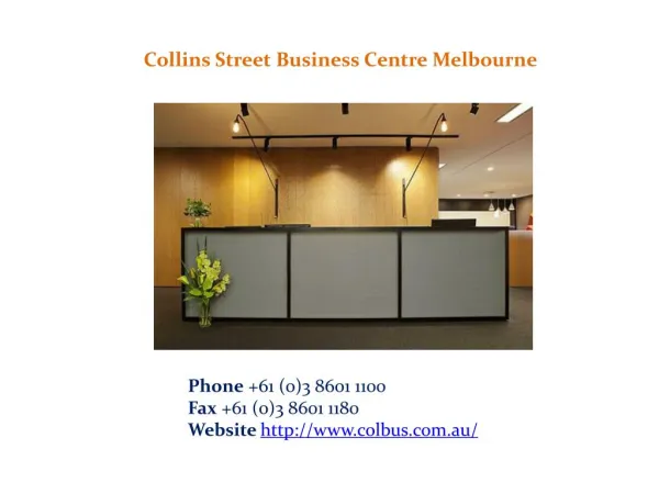 Collins Street Business Centre Melbourne