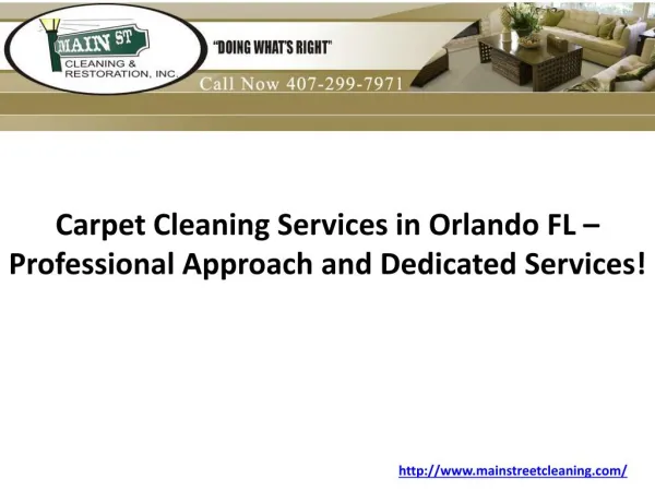 Carpet Cleaning Services in Orlando FL