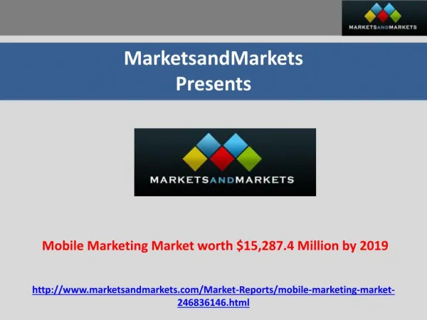 Mobile Marketing Market worth $15,287.4 Million by 2019
