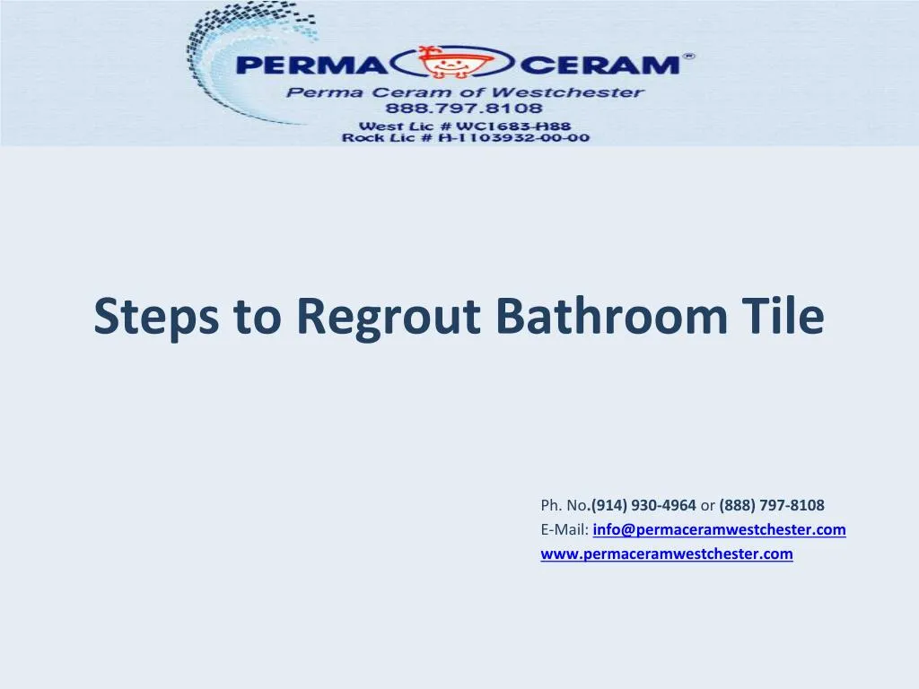 steps to regrout bathroom tile