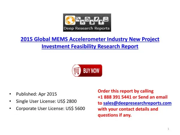 Global MEMS Accelerometer Industry Regional Research Report