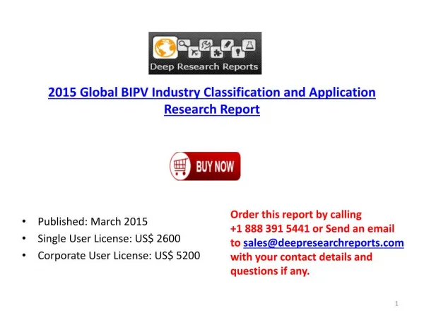Global BIPV Market 2015 Key Manufacturers and Product Overvi