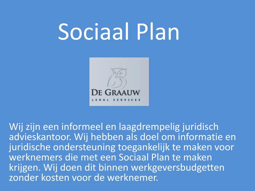 sociaal plan