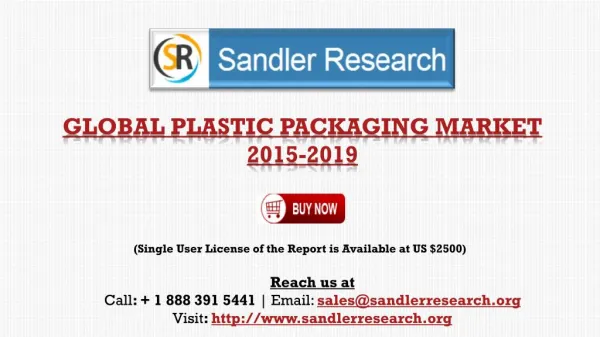 Plastic Packaging Market 2019: America, EMEA and APAC Region