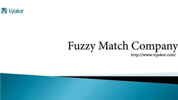 Vyakar | Fuzzy Match Company