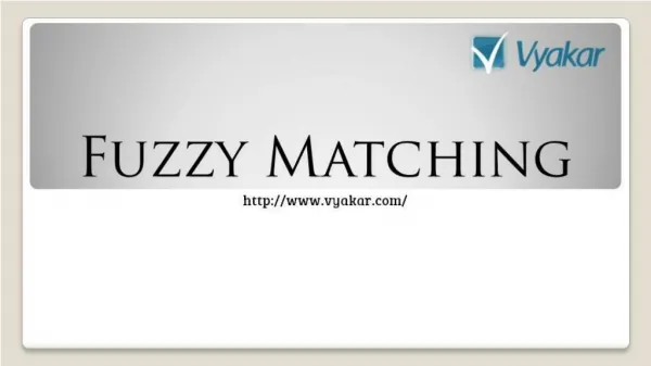 Best Fuzzy Matching